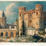 Château de style gothique de Gaillon Peinture du XIXème siècle