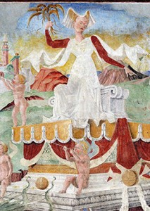 Gherardo di Andrea Fiorini da Vicenza Detail du triomphe de Ceres Palais Schifanoia