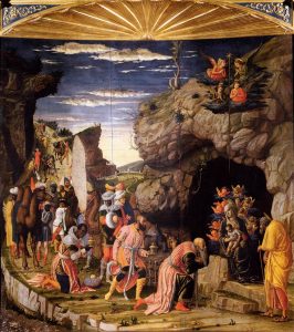 Andrea Mantegna L'adoration des mages Triptyque de la Galerie des Offices Florence Image Web Gallery of Art