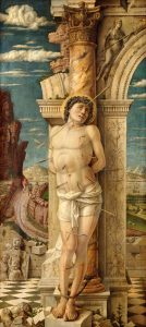 Andrea Mantegna Vers 1470-1475 Bois; H. : 68 cm ; L. : 30 cm Vienne, Kunsthistorisches Museum, inv. 301 © Kunsthistorisches Museum, Vienna Image provenant du site de l'exposition Mantegna au Louvre